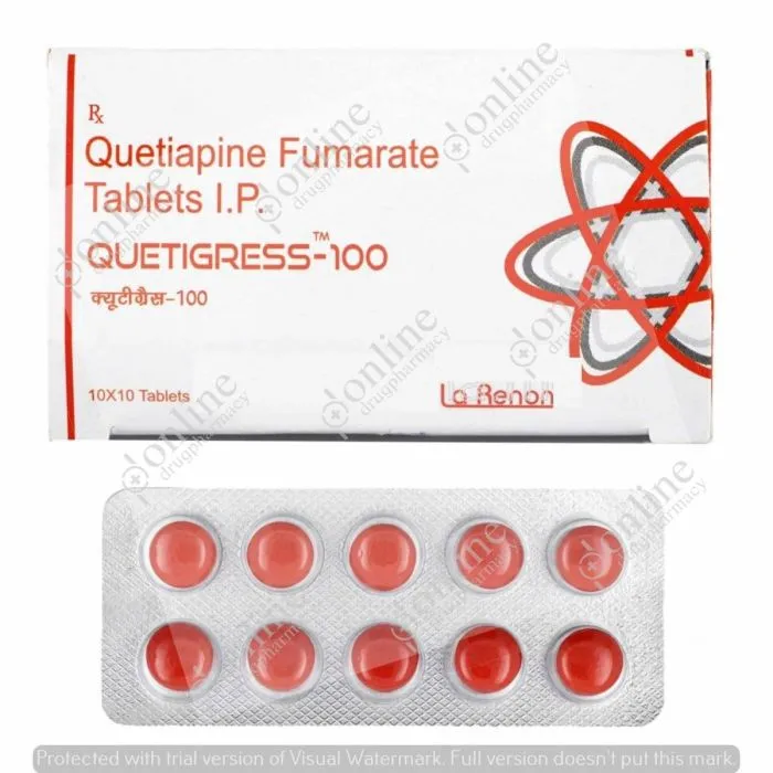 Quetigress 200 mg Tablet SR
