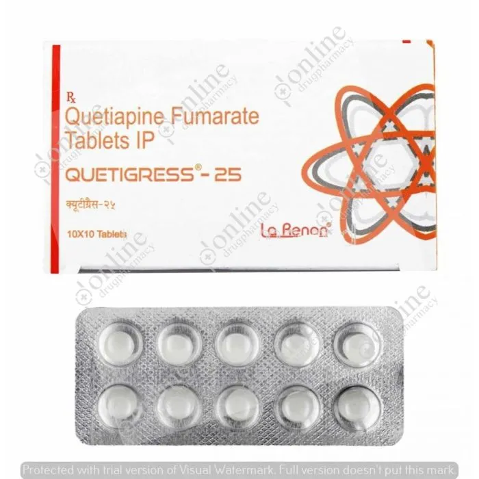 Quetigress 25 mg Tablet
