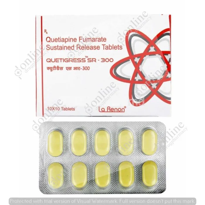 Quetigress 300 mg Tablet

